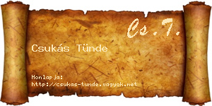 Csukás Tünde névjegykártya