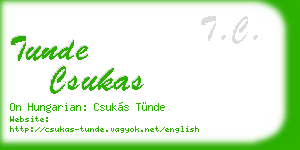 tunde csukas business card